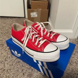 Red Platform Converse